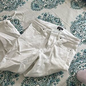 NYDJ Marilyn straight white ankle jeans, size 6